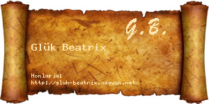 Glük Beatrix névjegykártya